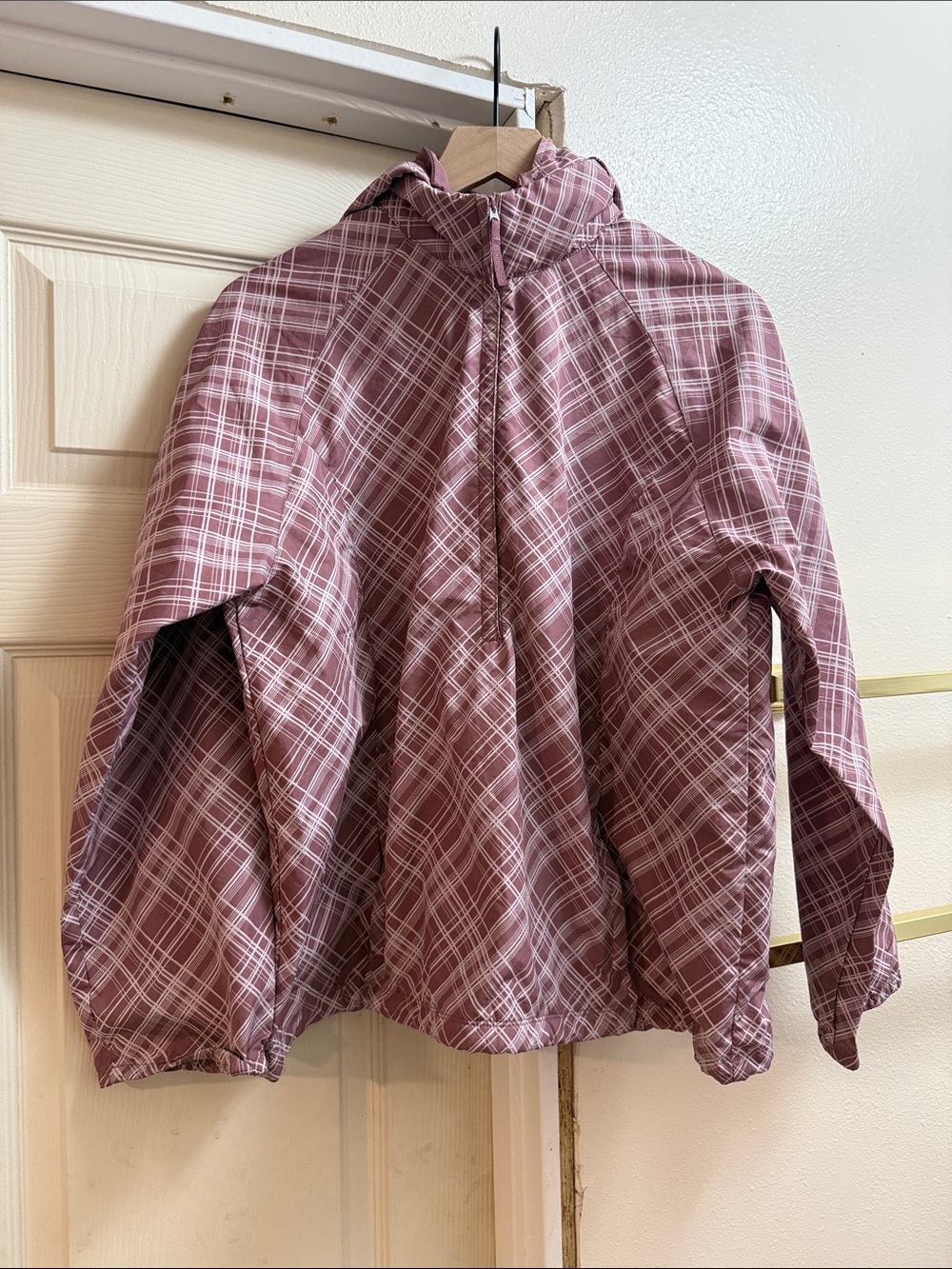 Nike Mauve Plaid Hooded Jacket
